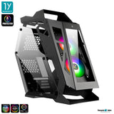 Tsunami Protector Hagrid KK (Protector Sound Sync) Tempered Glass M-ATX Mutant Gaming Computer Case with Ablaze+ (Aura)*2