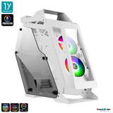 Tsunami Protector Goliath WW (Protector Sound Sync) Tempered Glass ATX Mutant Gaming Computer Case with Ablaze+ (Aura)*2