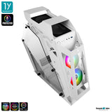 Tsunami Protector Goliath WW (Protector Sound Sync) Tempered Glass ATX Mutant Gaming Computer Case with Ablaze+ (Aura)*2