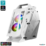 Tsunami Protector Hagrid WW (Protector Sound Sync) Tempered Glass M-ATX Mutant Gaming Computer Case with Ablaze+ (Aura)*2
