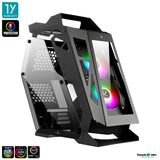 Tsunami Protector Hagrid KK (Protector Sound Sync) Tempered Glass M-ATX Mutant Gaming Computer Case with Ablaze+ (Aura)*2