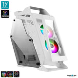 Tsunami Protector Goliath WW (Protector Sound Sync) Tempered Glass ATX Mutant Gaming Computer Case with Ablaze+ (Aura)*2