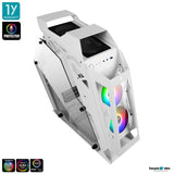 Tsunami Protector Goliath WW (Protector Sound Sync) Tempered Glass ATX Mutant Gaming Computer Case with Ablaze+ (Aura)*2