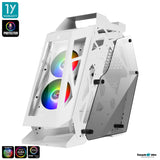 Tsunami Protector Hagrid WW (Protector Sound Sync) Tempered Glass M-ATX Mutant Gaming Computer Case with Ablaze+ (Aura)*2