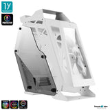 Tsunami Protector Hagrid WW (Protector Sound Sync) Tempered Glass M-ATX Mutant Gaming Computer Case with Ablaze+ (Aura)*2