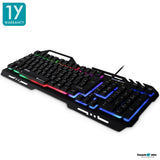 Tsunami GK-10 RGB Alloy Panel Backlight Gaming USB Wired Keyboard