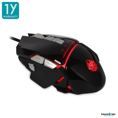 Tsunami 8D Software Macro Gaming Mouse GM-506 Controllable LED Light